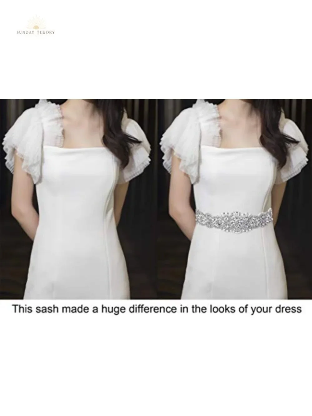 Crystal Rhinestone Bridal Wedding Dress Sash Belt